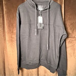 RAWGEAR 1/4 zip drawstring mock neck sweatshirt ▪️ NWT ~ SMALL